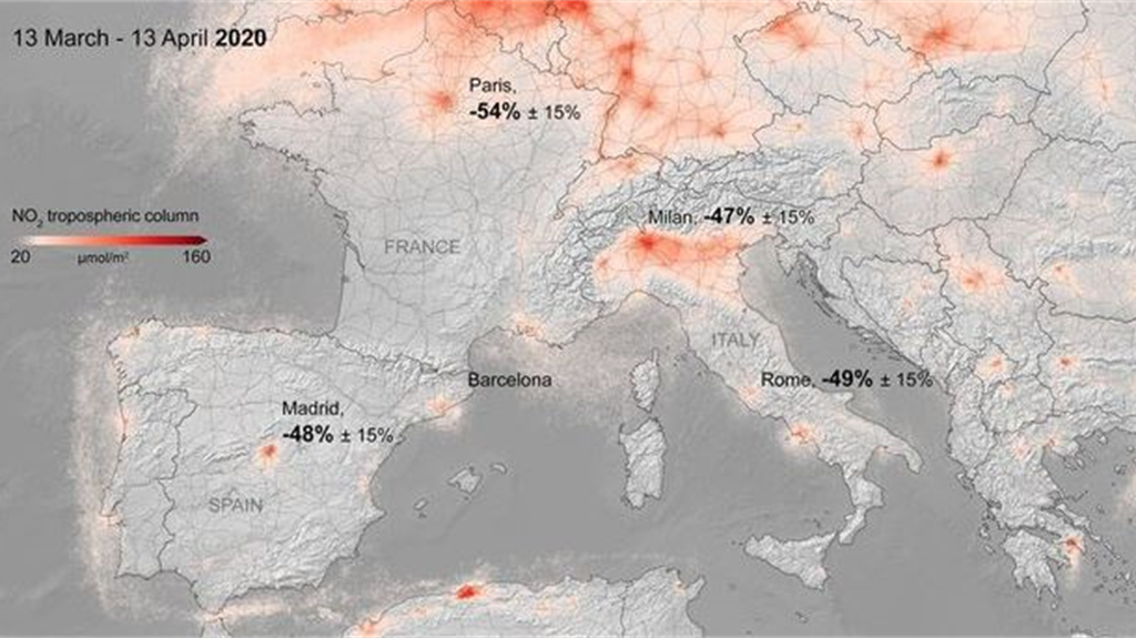 Esa, inquinamento in calo del 50 in Europa