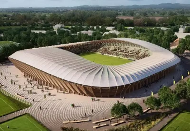 Eco Park del Forest Green Rover: il primo stadio in legno al mondo con la più bassa impronta di carbonio